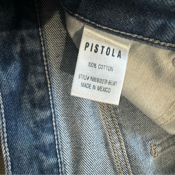PISTOLA Cassie High-Waisted Straight Leg Jean in Belmont Distressed Wash - 25 - Picture 10 of 10